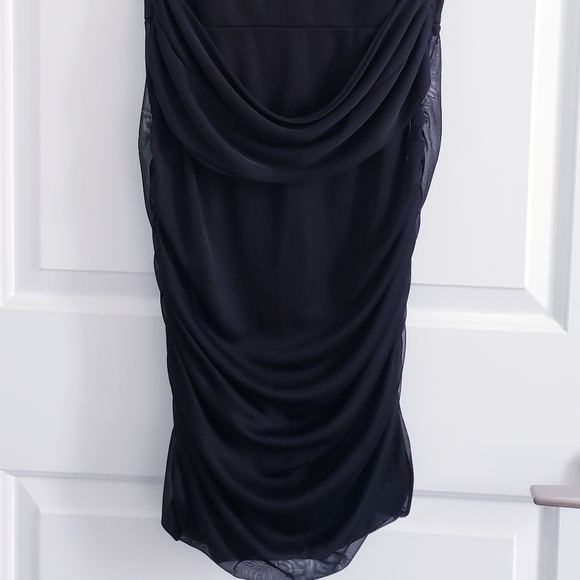 Lori Michaels Sleeveless Black Ruched Dress - Size M - Picture 5 of 5